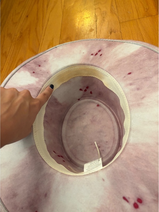Southern Fried Chicks Pink Tie-Dye Wide Brim Fedora Hat 100% Polyester